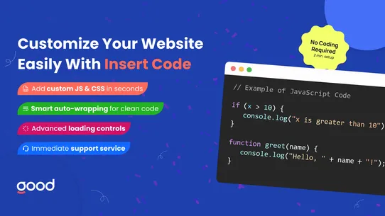 GA: Insert Code screenshot