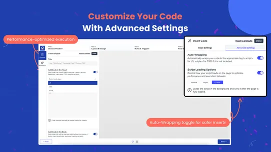 GA: Insert Code screenshot