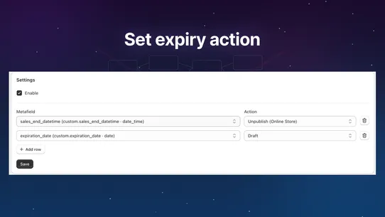 Metafield Expiry screenshot