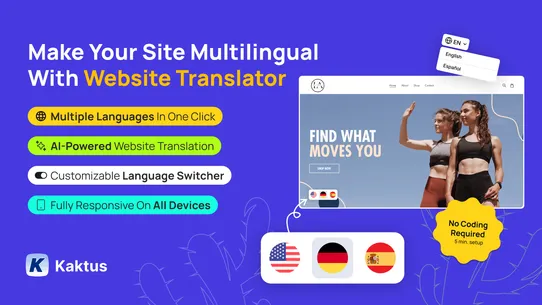 K: Website Translator + AI screenshot