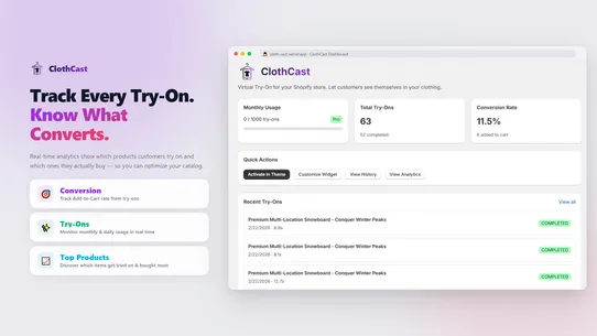 ClothCast ‑ AI Virtual Try‑On screenshot