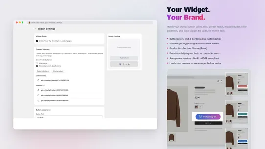 ClothCast ‑ AI Virtual Try‑On screenshot