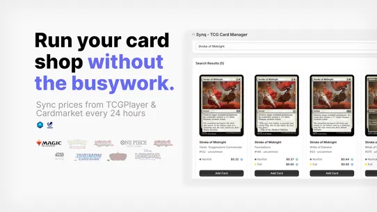 Synq ‑ TCG Card Manager screenshot