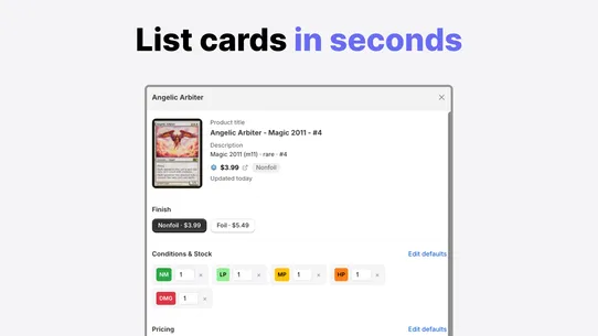 Synq ‑ TCG Card Manager screenshot