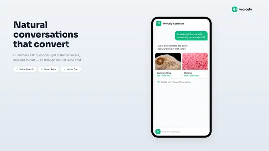 Woicely ‑ Shopping Assistant screenshot