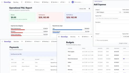 StoreOps ‑ Operations Platform screenshot