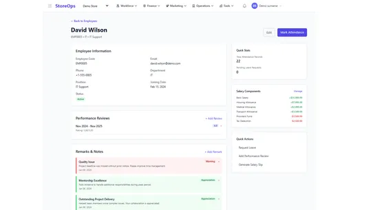 StoreOps ‑ Operations Platform screenshot