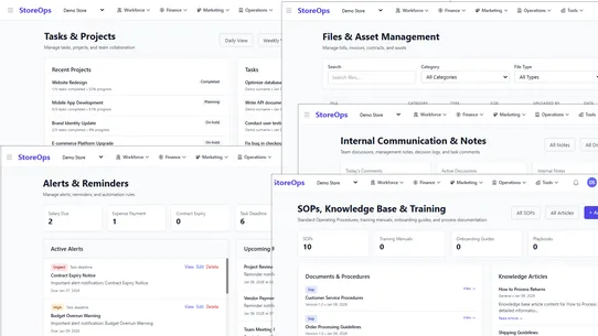 StoreOps ‑ Operations Platform screenshot