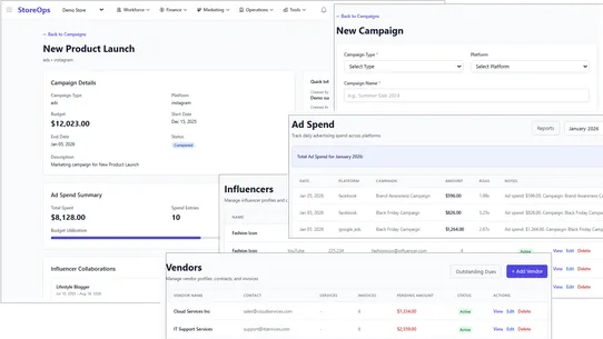 StoreOps ‑ Operations Platform screenshot