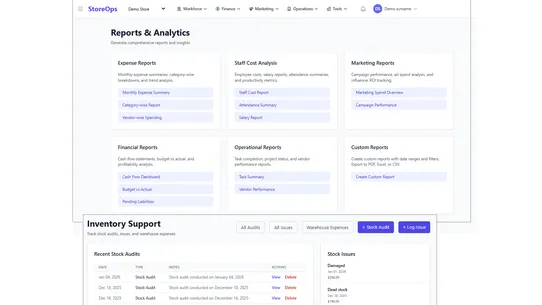 StoreOps ‑ Operations Platform screenshot