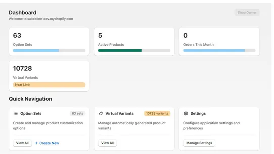SPO ‑ Product Options screenshot