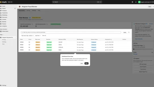 Alogram Payment Fraud Blocker screenshot