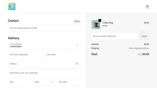 AVP Compare at Checkout screenshot