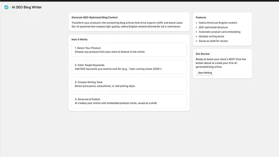 CodeCraft: AI SEO Blog Writer screenshot