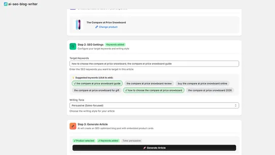 CodeCraft: AI SEO Blog Writer screenshot