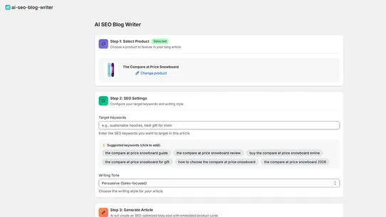 CodeCraft: AI SEO Blog Writer screenshot