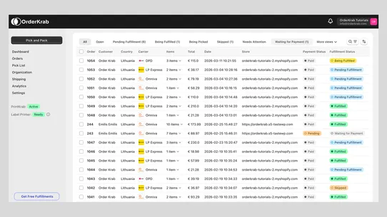OrderKrab: Modern Fulfillment screenshot