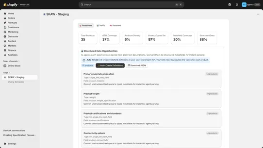 SKAW: AI SEO &amp; Agent Readiness screenshot