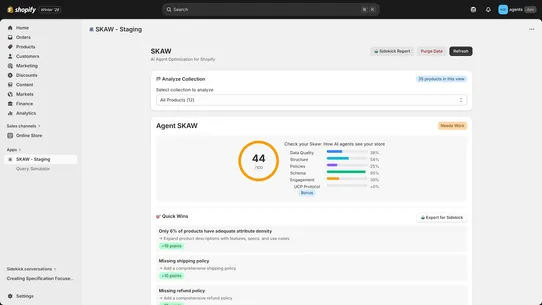 SKAW: AI SEO &amp; Agent Readiness screenshot