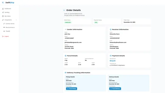 Swiftship‑Logistics screenshot