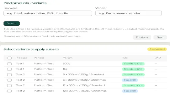 Farmfetch Delivery Date Picker screenshot