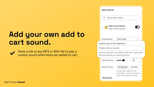 Cart Sound: Add To Cart Sound screenshot