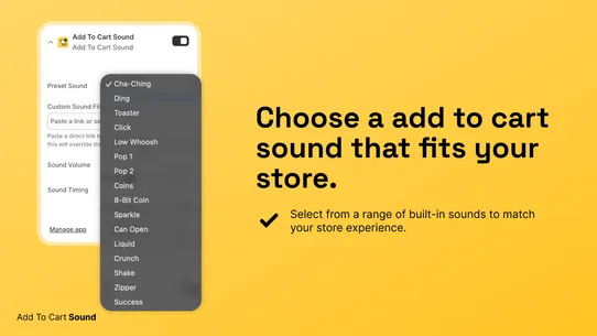 Cart Sound: Add To Cart Sound screenshot