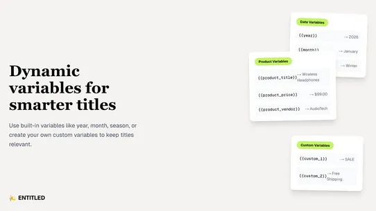 Entitled SEO Title Tags screenshot