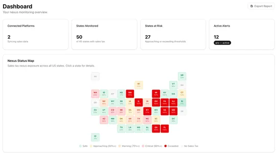 NexusMonitor — Sales Tax Nexus screenshot