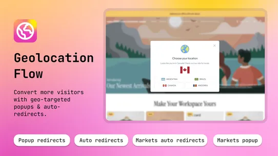 Geolocation Flow &amp; Redirects screenshot