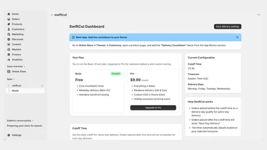 SwiftCut – Precision Delivery screenshot