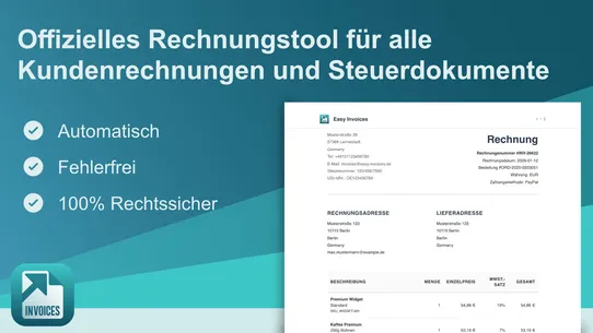 Easy Invoices – PDF Rechnungen screenshot