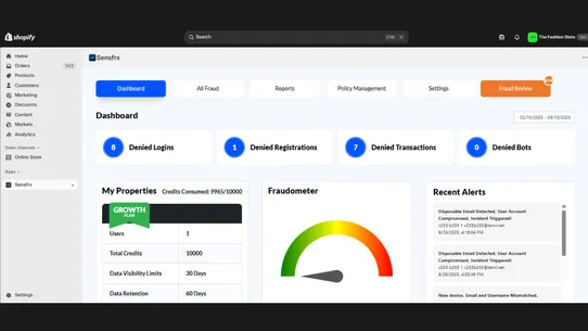 Sensfrx Fraud Prevention screenshot