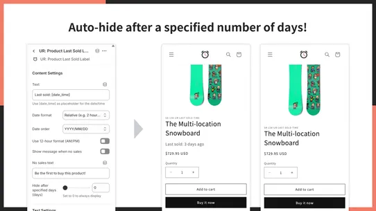 UR: Product Last Sold Label screenshot