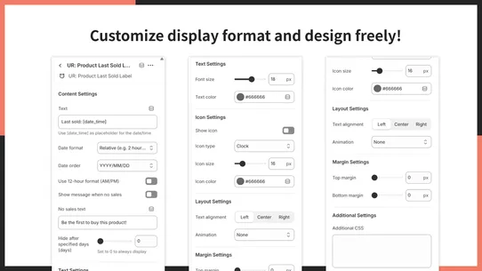 UR: Product Last Sold Label screenshot