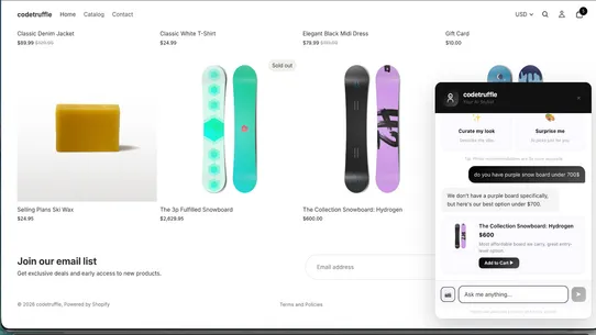 UpSell AI ‑ Claude powered bot screenshot