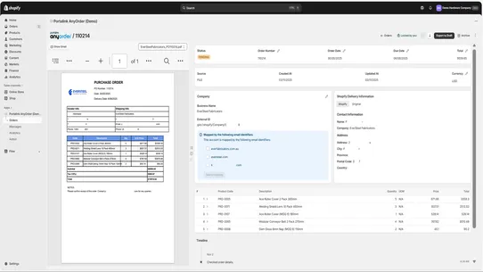 Portalink AnyOrder screenshot