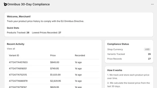 Omnibus 30‑Day Compliance screenshot