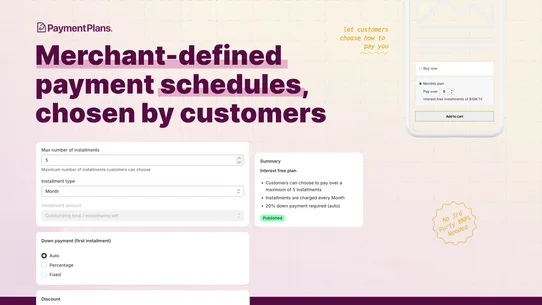 Payment Plans (By PreProduct) screenshot