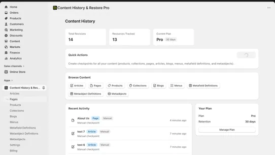 Backtrack Content Restore Pro screenshot