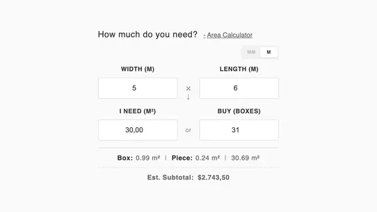 Smart Area &amp; Tile Calculator screenshot