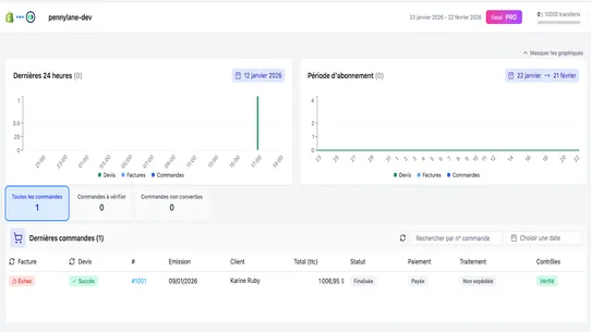 Pennylane facture élec. screenshot