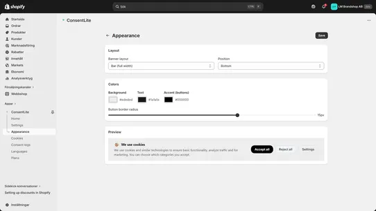 ConsentLite screenshot