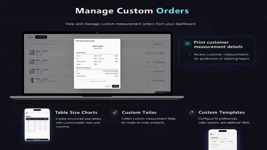 Tailor Size Guide screenshot