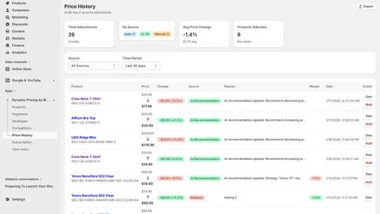 Blizzard AI Dynamic Pricing screenshot