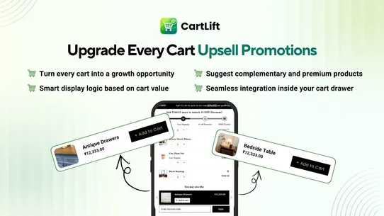 CartLift: Cart Drawer &amp; Upsell screenshot