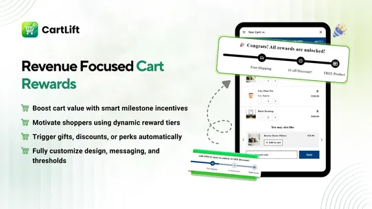 CartLift: Cart Drawer &amp; Upsell screenshot