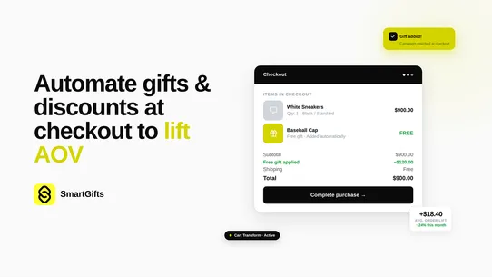SmartGifts Free Gifts &amp; Upsell screenshot