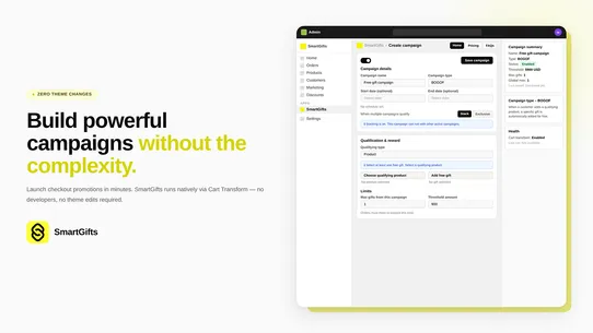 SmartGifts Free Gifts &amp; Upsell screenshot