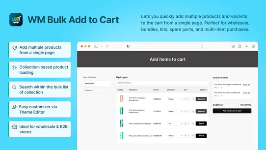 WM Bulk Add to Cart screenshot